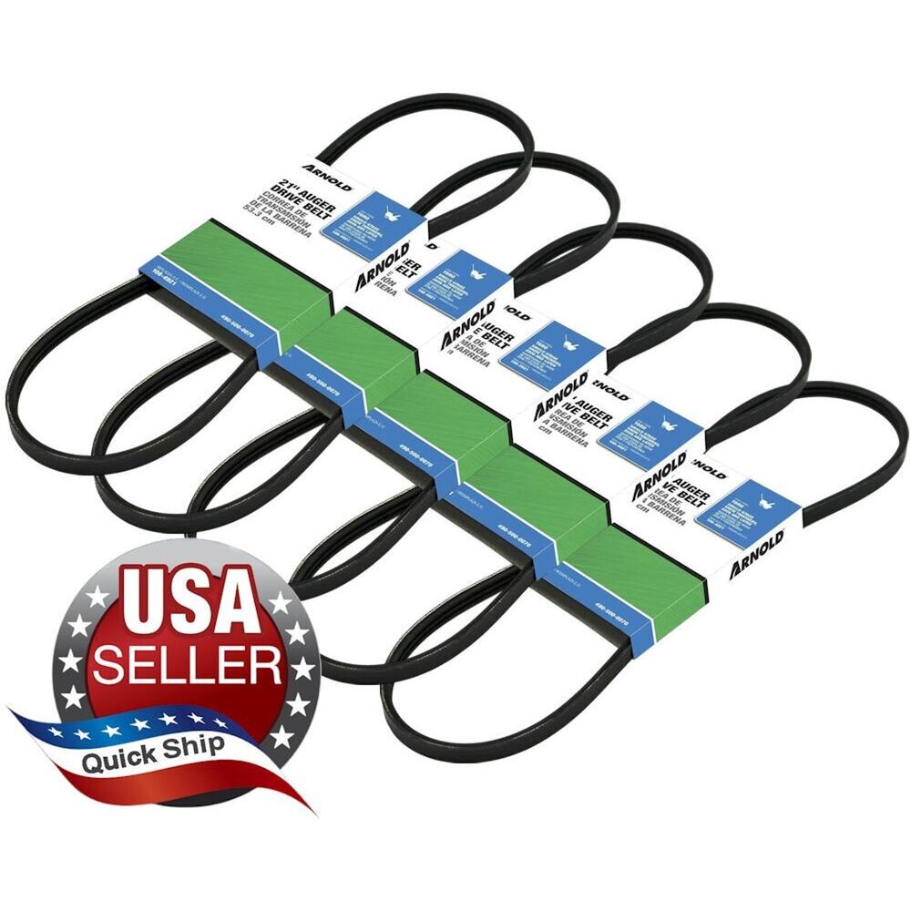 5 Pcs Arnold 21" Auger Drive Belt 108-4921 for Toro Single-Stage Snow Blowers